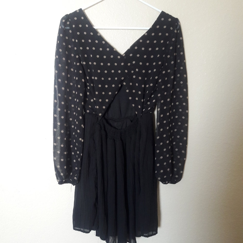 💛 Wet Seal Polka Dot black dress small